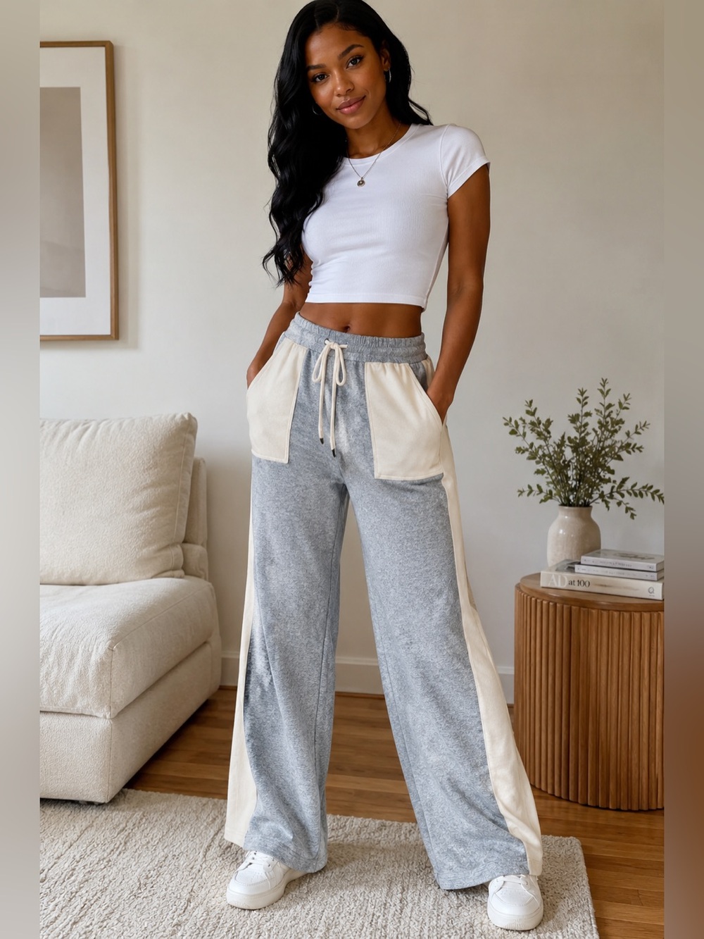 Who What Wear Light Gray Wide Leg Lounge Pants NWT